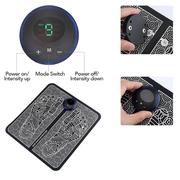 USB Massage Pad Feet Muscle Stimulator Massage Mat Electric EMS Foot Massager - Picture 5 of 7